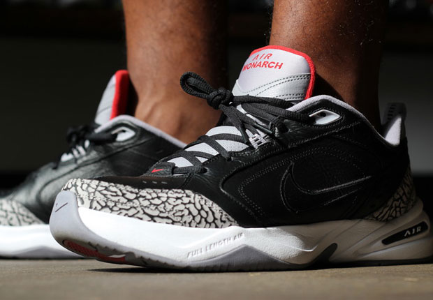 Nike Air Monarch Black Cement 1