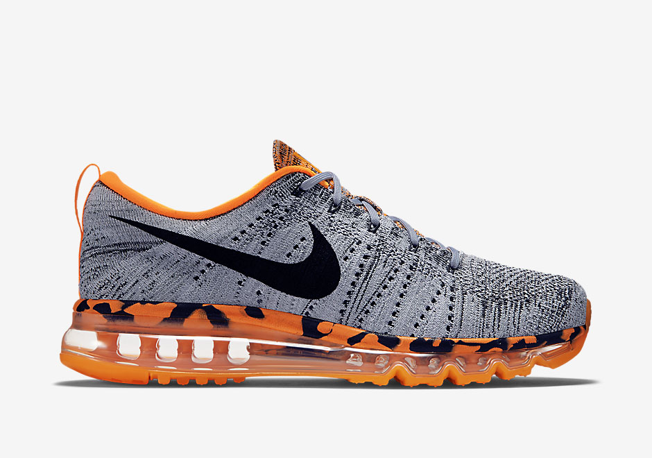 Nike Flyknit Air Max Premium Wolf Grey Total Orange 1