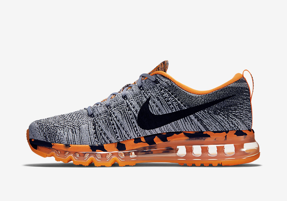 Nike Flyknit Air Max Premium Wolf Grey Total Orange 3