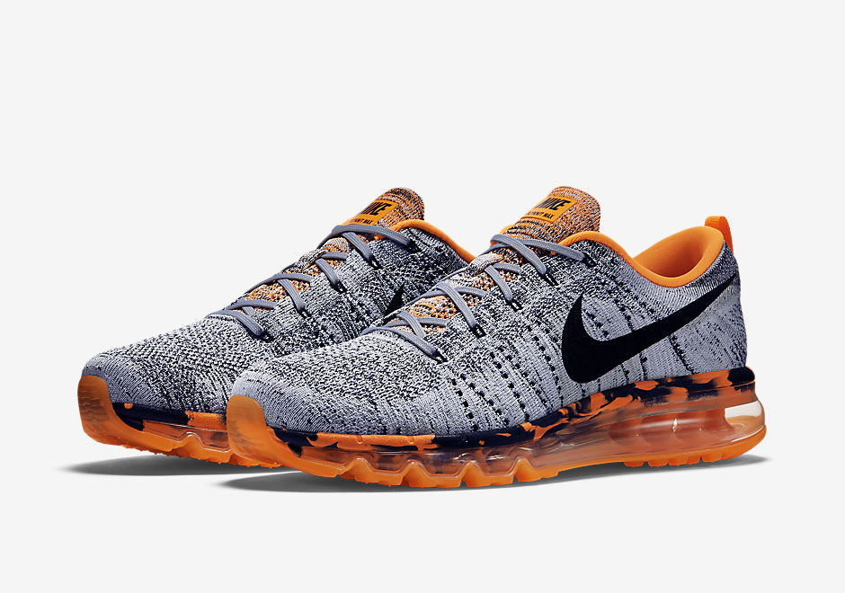 Nike Flyknit Air Max Premium Wolf Grey Total Orange 4