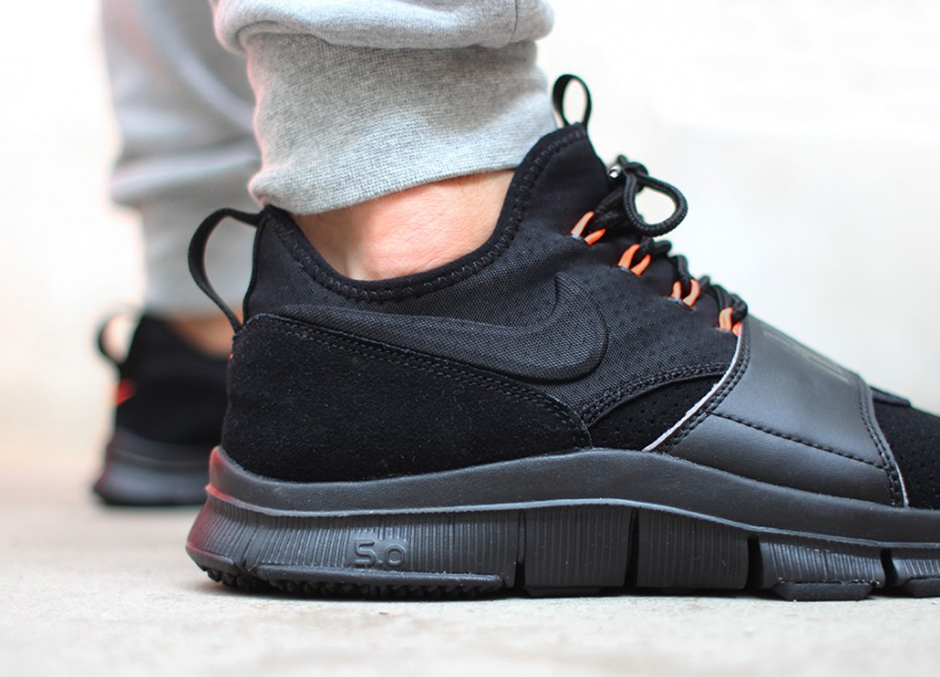 Nike Free Ace Leather Black Hyper Orange 03