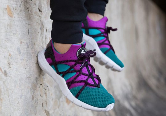 The Nike Huarache NM In Bold Berry And Emerald