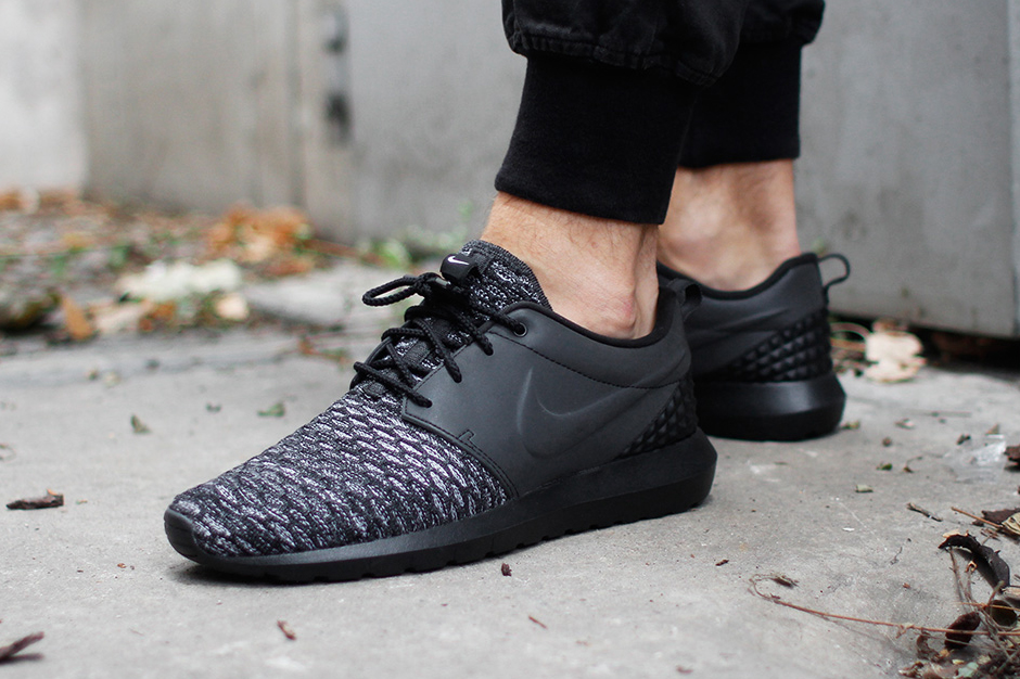 Nike Roshe Run Prm Flyknit 3m Black Silver 03