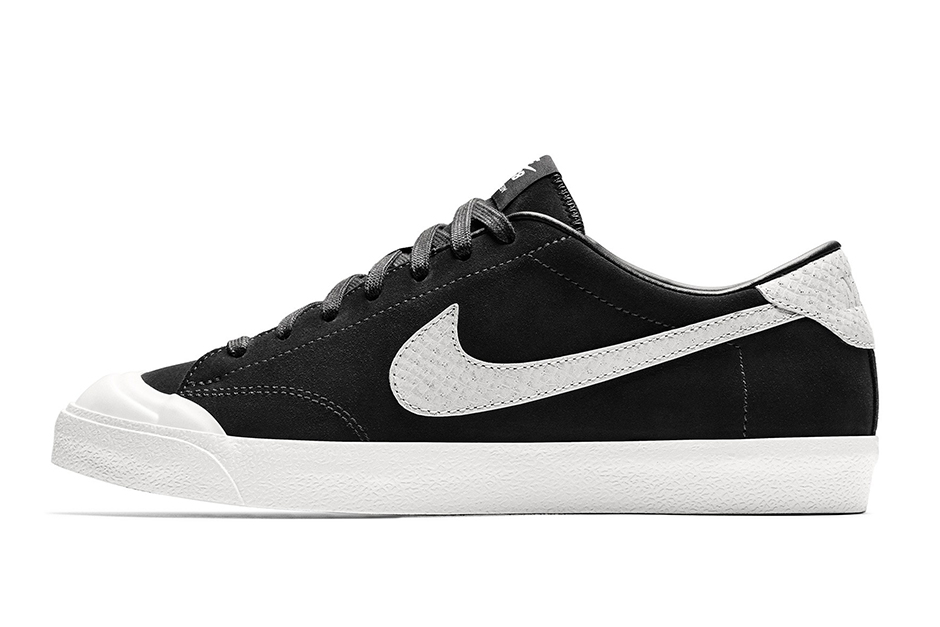 Nike Sb Zoom All Court Qs Black White Metallic Snake 02