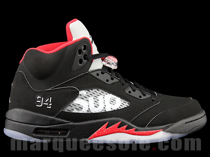 Supreme Air Jordan 5 Black Nubuck Releasing Soon 02