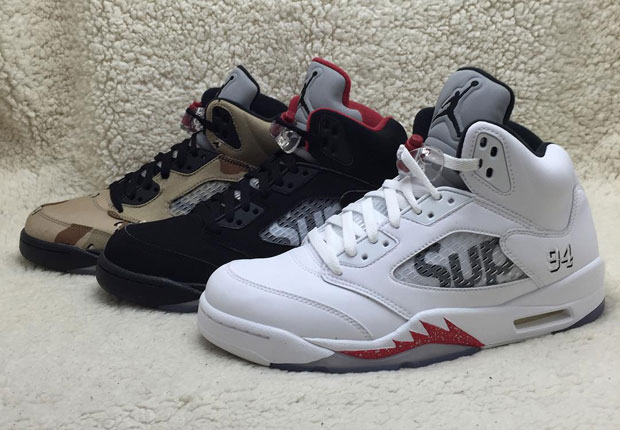 The Complete Supreme x Air Jordan 5 Set