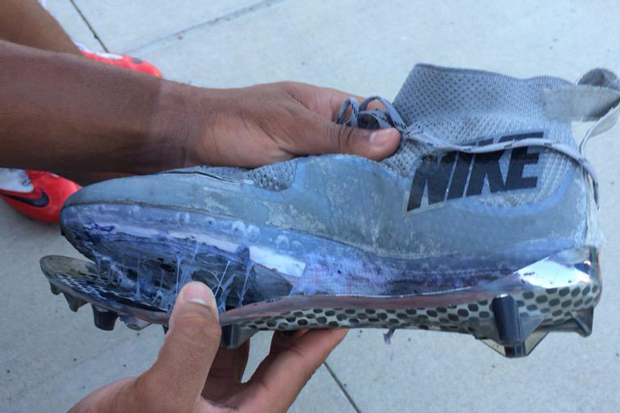 This Nike Football Cleat Melted Because It's That Hot In Texas