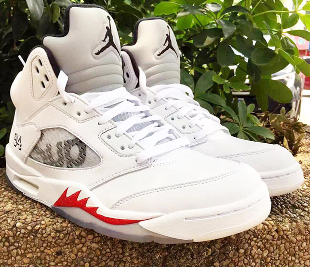 White Metallic Air Jordan 5 Supreme Upcoming 02