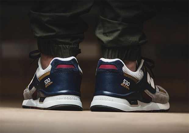 New Balance 530 Grey Navy Burgundy 1