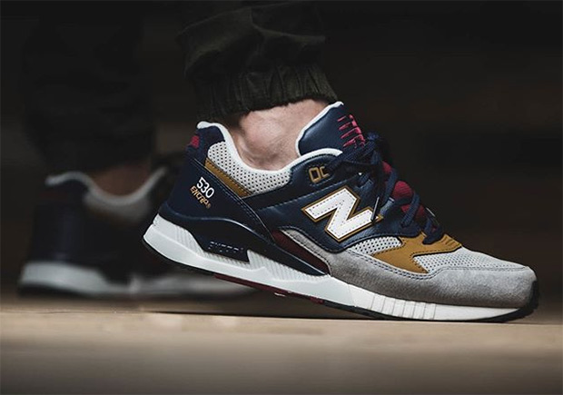 New Balance 530 Grey Navy Burgundy 2