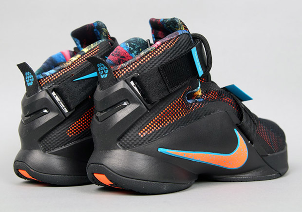 Nike Lebron Soldier 9 Black Hyper Orange Blue Lagoon 2