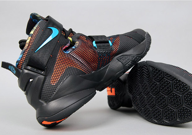 Nike Lebron Soldier 9 Black Hyper Orange Blue Lagoon 8