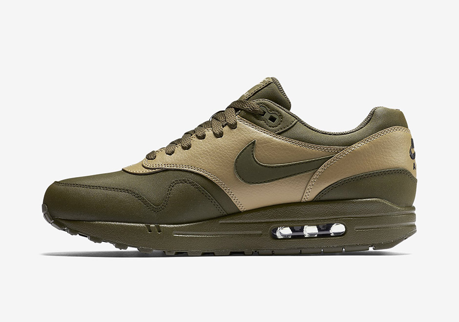 Nike Air Max 1 Ltr Premium 705282 300 Dark Loden Desert Camo 3