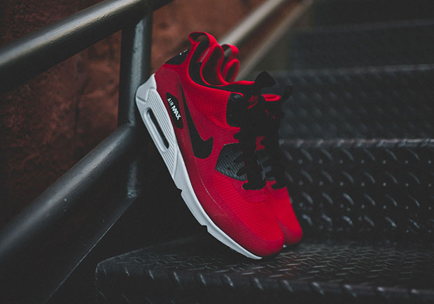 Nike Air Max 90 Winter Mid Red Black 2