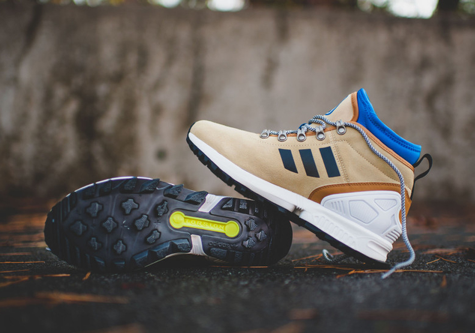 Adidas Zx Flux Winter Tan Blue White 03