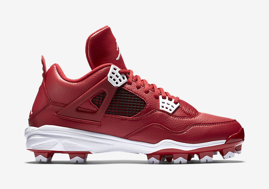 Air Jordan 4 Mcs Cleats Gym Red White 1