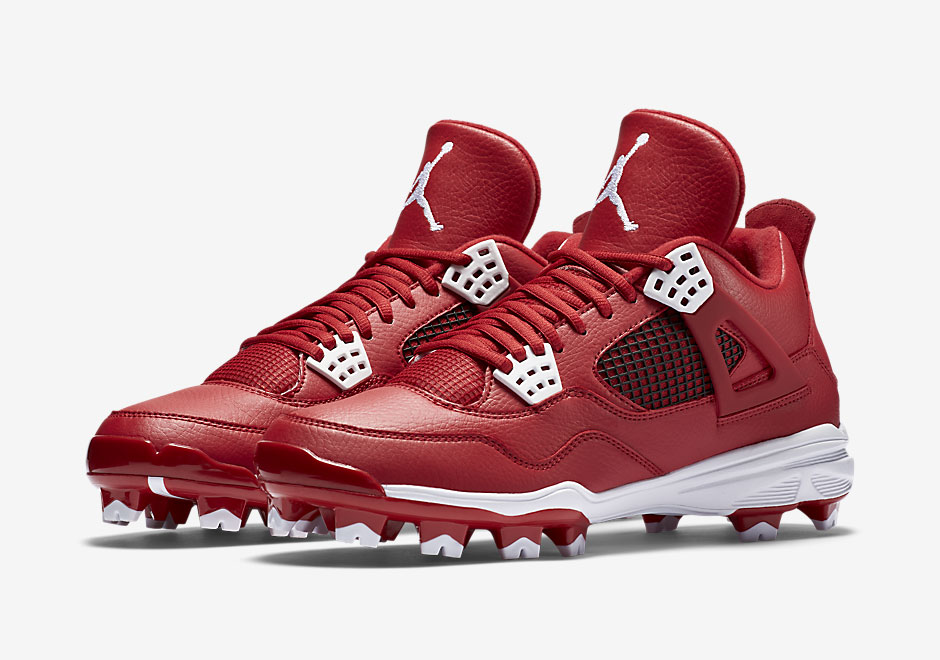 Air Jordan 4 Mcs Cleats Gym Red White 4