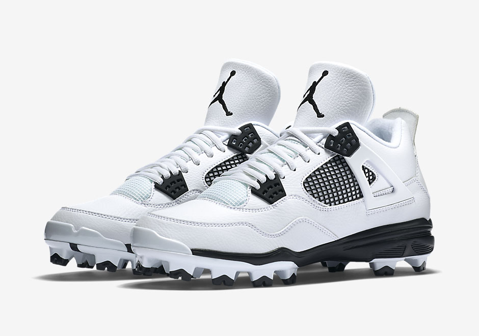 Air Jordan 4 Mcs Cleats White Black 2