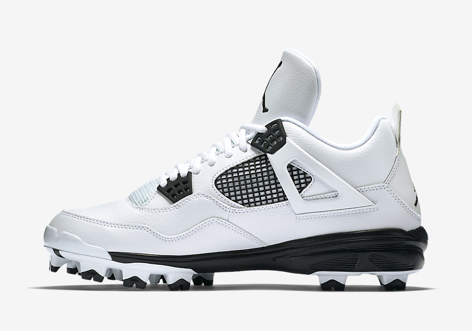 Air Jordan 4 Mcs Cleats White Black 4