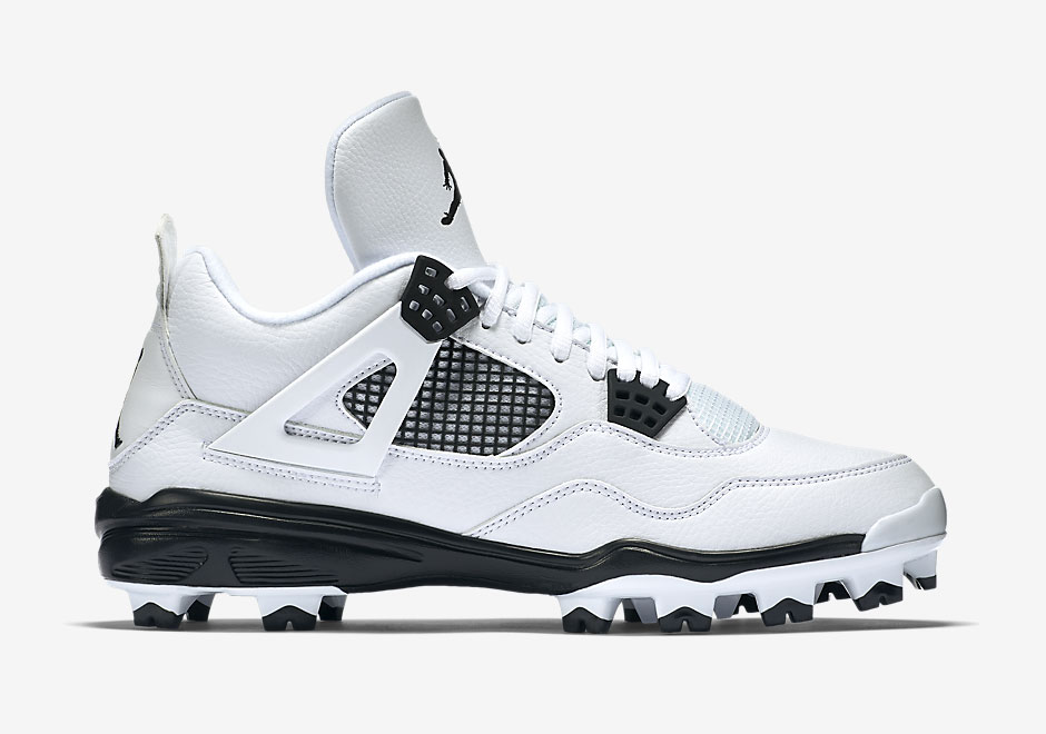 Air Jordan 4 Mcs Cleats White Black 6