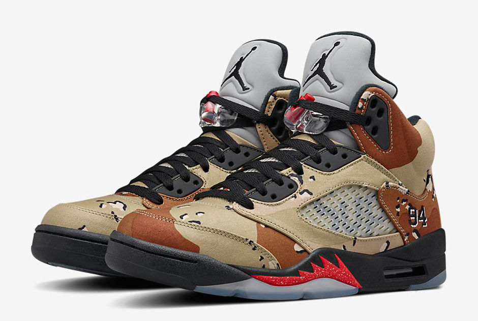 Official Images Of Camo Supreme Jordans Could Mean A Release Is Coming Soon