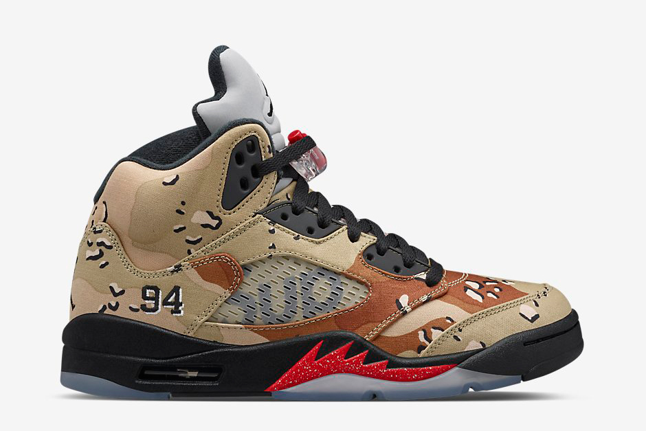 Air Jordan 5 Supreme Camo Print Official Images 02