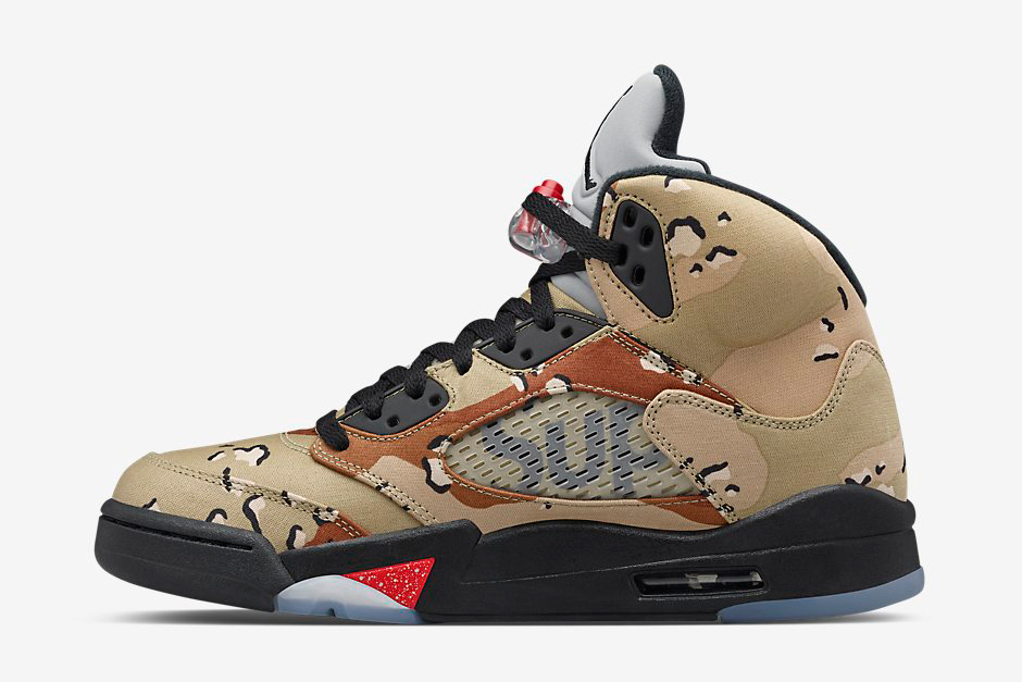 Air Jordan 5 Supreme Camo Print Official Images 03