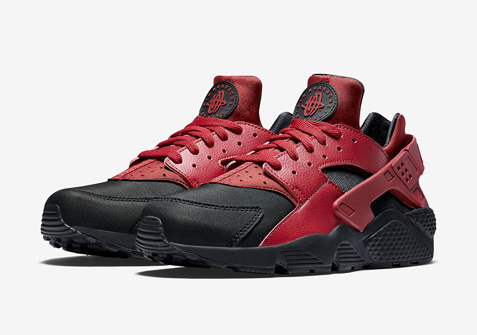 Nike Air Huarache Run Prm 704830 006 Black Gym Red 0