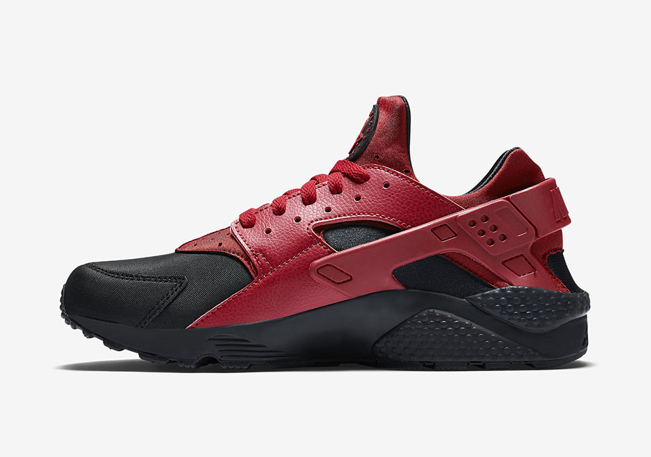 Nike Air Huarache Run Prm 704830 006 Black Gym Red 2