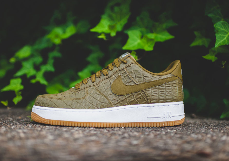 Nike Air Force 1 Croc Green Gum Sole