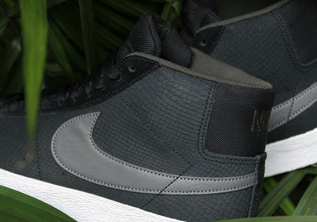 Nike Blazer Mid Croc Black Dark Grey Sequoia 1