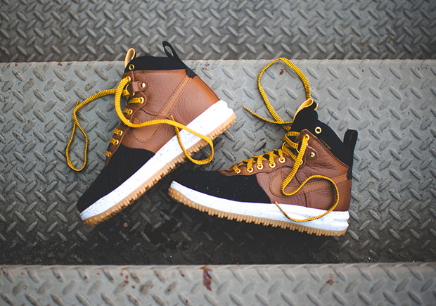 Nike Lunar Force 1 Duckboot Sneakerboot Light British Tan Black 2