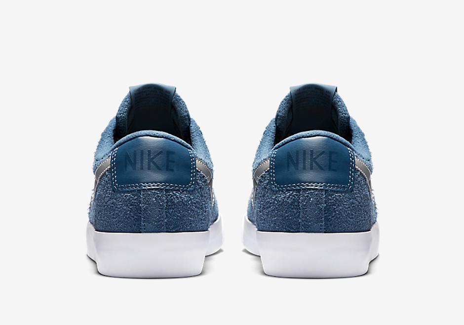 Nike Sb Blazer Low Grant Taylor Blue Suede Reflect Swoosh 06