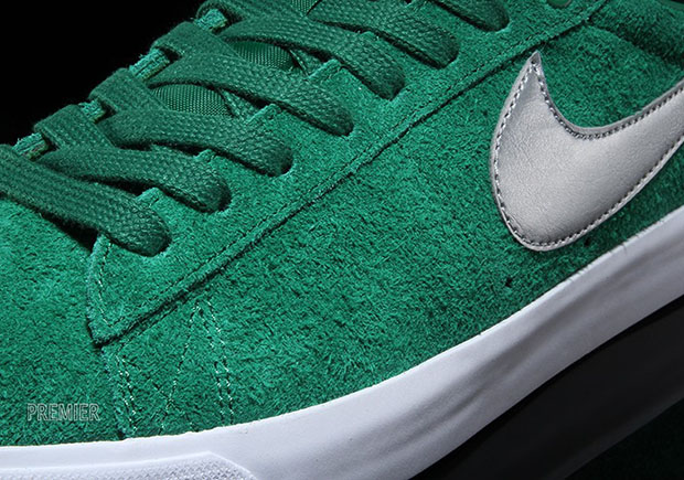 Nike Sb Blazer Low Gt Pine Green Metalic Silver 6