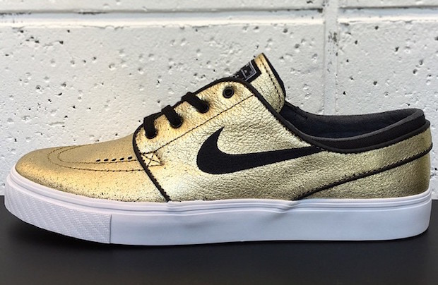 The Nike SB Stefan Janoski Gets A Gold Foil Makeover