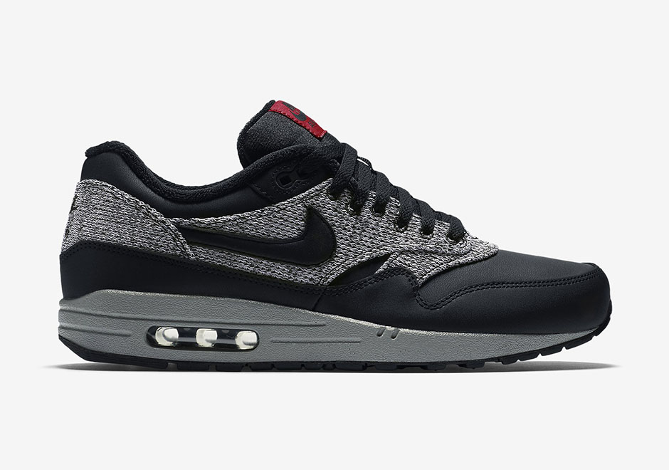 Nike Air Max 1 Essential 537383 065 Black Cool Grey University Red 2