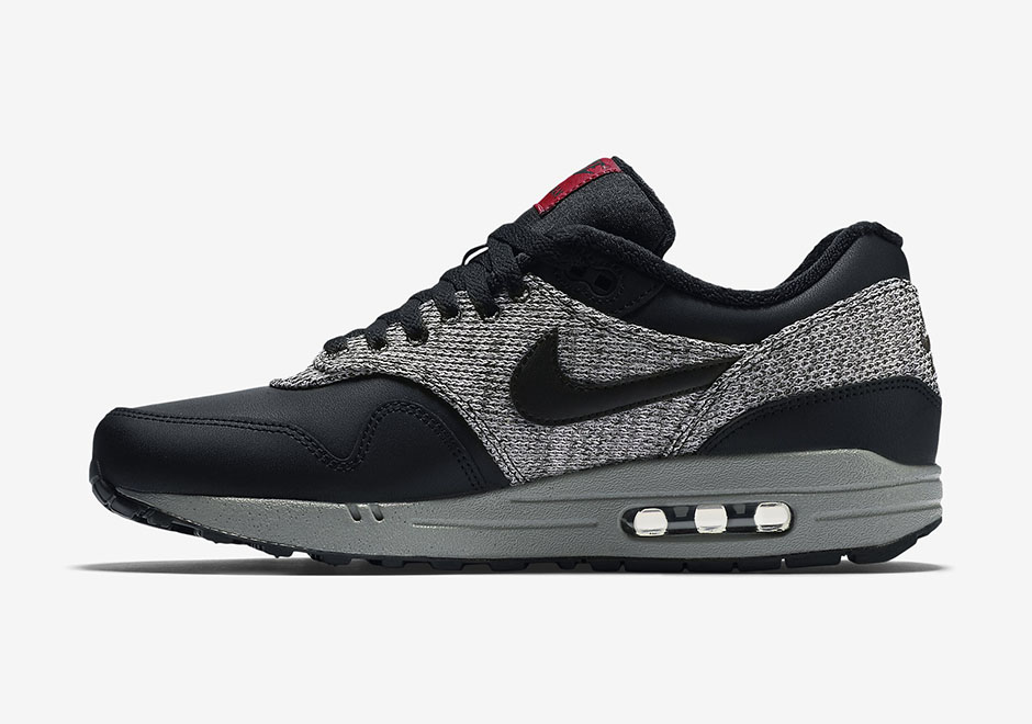 Nike Air Max 1 Essential 537383 065 Black Cool Grey University Red 3