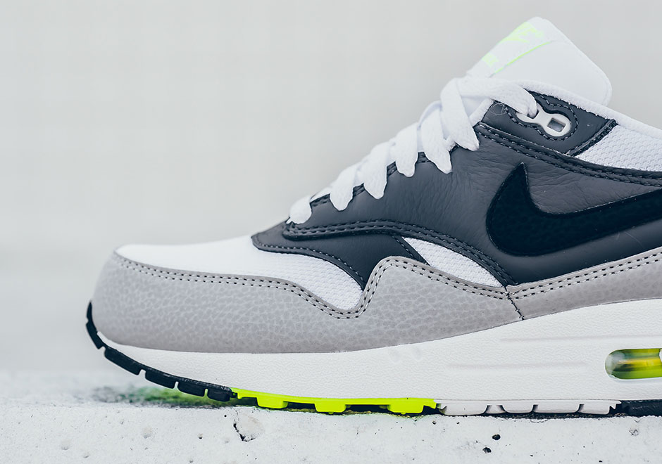 Nike Air Max 1 Essential White Black Dark Grey Volt 537383 128 5