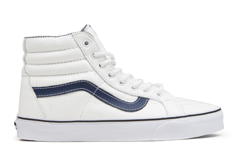 Vans Premium Leather Sk8 Hi Reissue True White