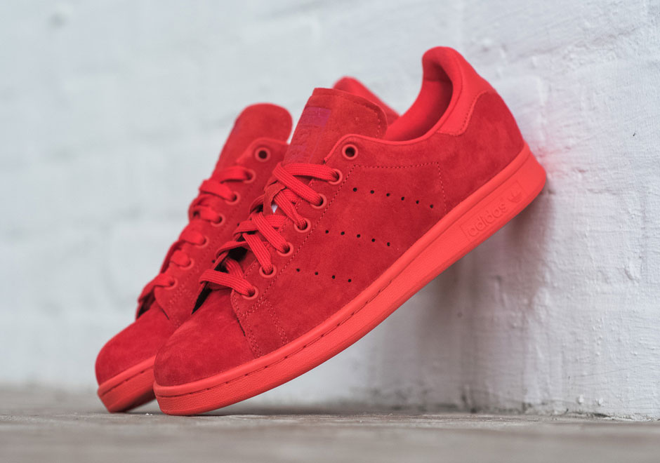 Adidas Stan Smith Powder Red Suede 01