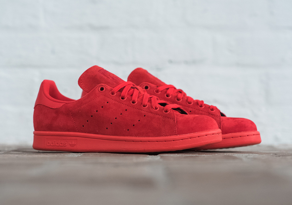 Adidas Stan Smith Powder Red Suede 03