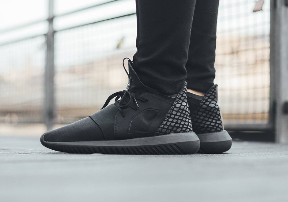 Adidas Tubular Defiant Black On Foot 2