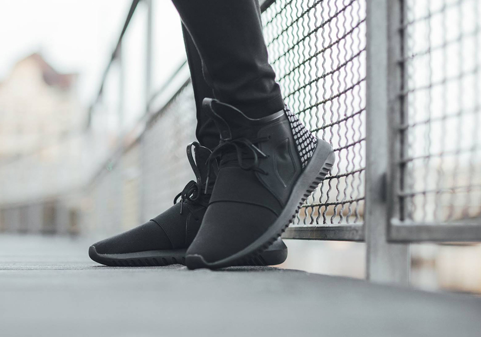 Adidas Tubular Defiant Black On Foot 3