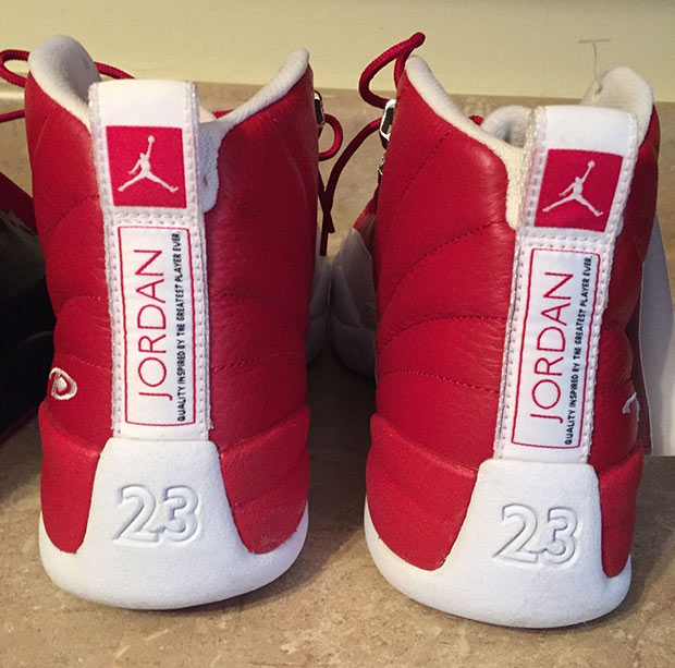 Air Jordan 12 Red White Mike Bibby Pe 1