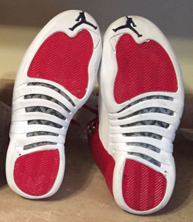 Air Jordan 12 Red White Mike Bibby Pe 3