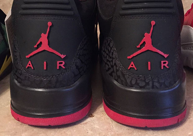 Air Jordan 3 Black Red Sample 2011