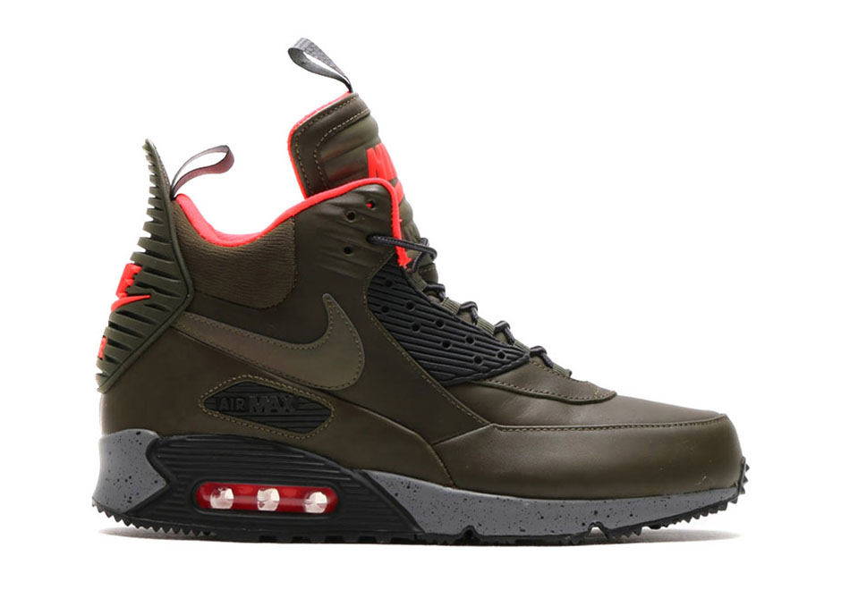 Nike Air Max 90 Sneakerboot Winter Dark Loden Bright Crimson