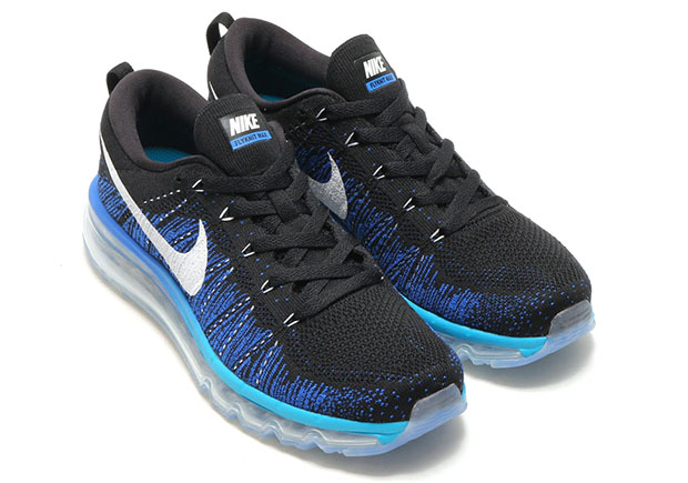 Nike Flyknit Air Max Mens Black Game Royal Blue Lagoon 33