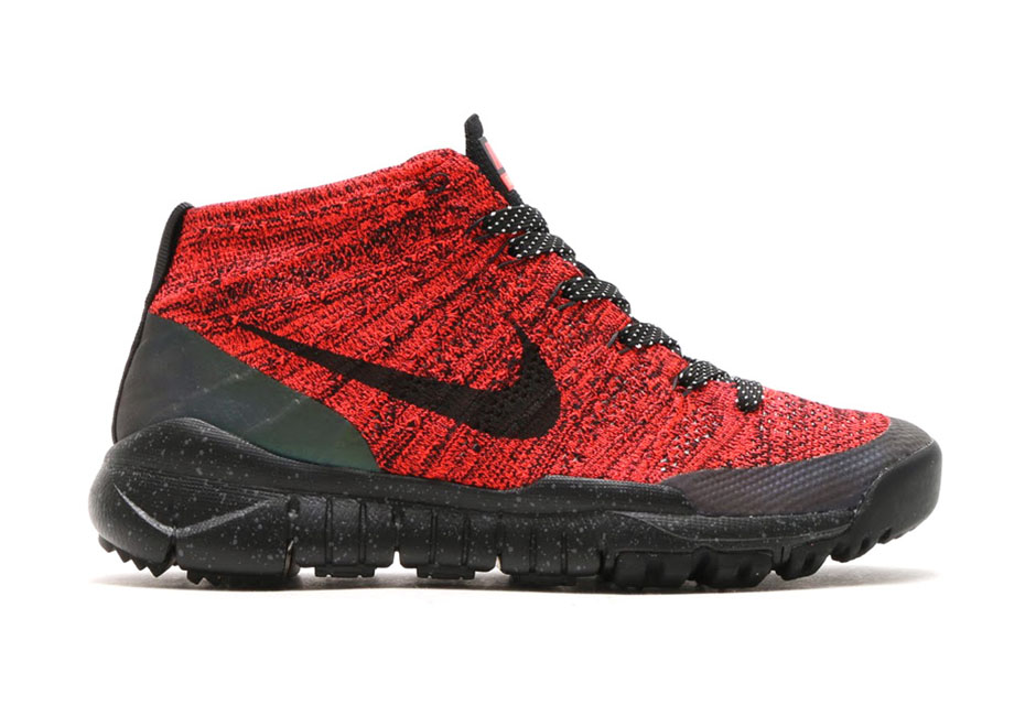 Nike Flyknit Chukka Fsb Sneakerboot Womens Bright Crimson