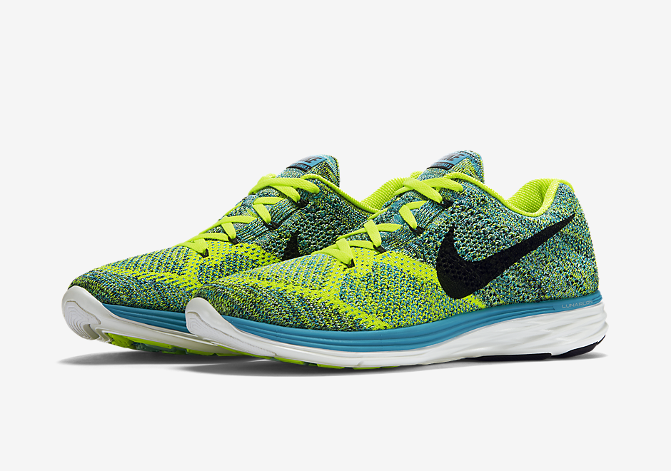 Nike Flyknit Lunar3 Blue Lagoon Volt 1